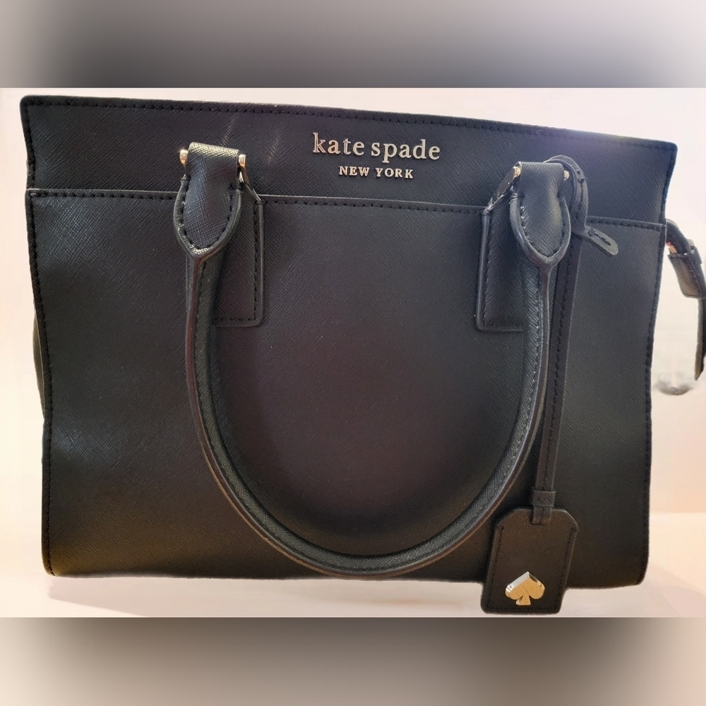 Kate Spade Black Leather Tote Bag